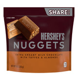 HERSHEY'S NUGGETS Milk Chocolate, Toffee and Almonds Candy Share Pack, 9 oz