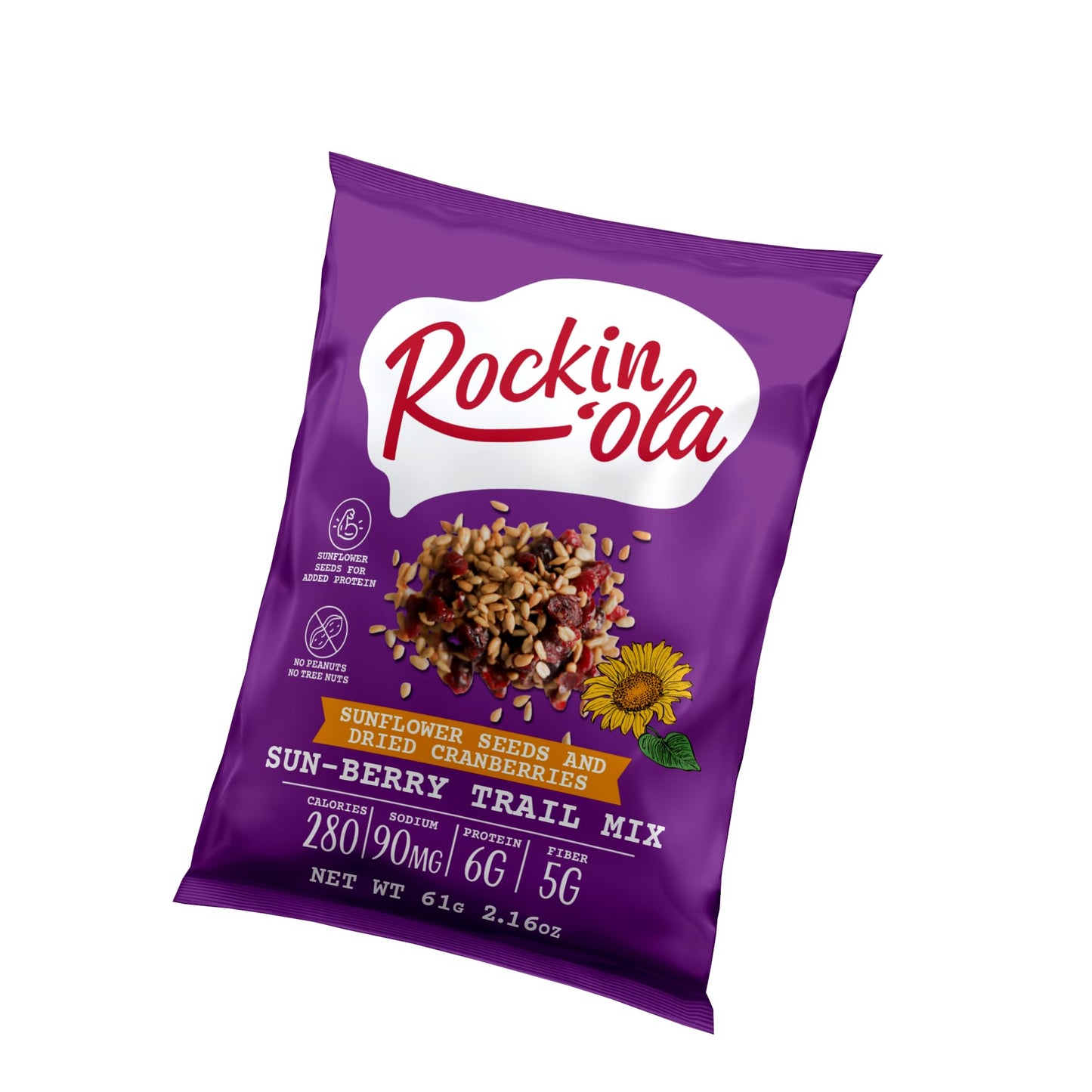 Rockin'Ola Trail Mix, Quick Breakfast Snack, Allergen Friendly, No Artificial Flavors, Colors or Preservatives, On-The-Go Healthy Snack Packets (20