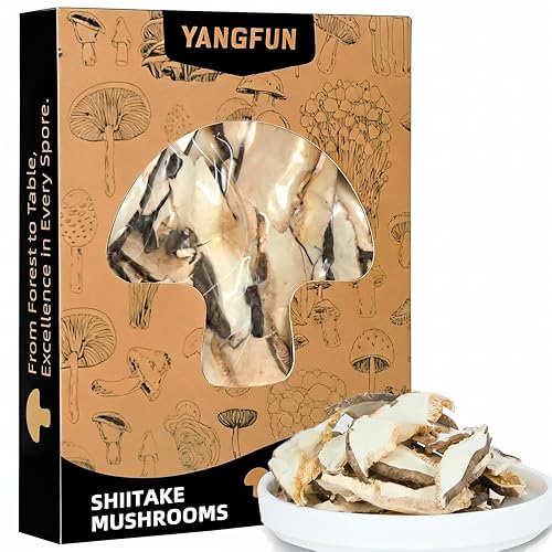 Premium Dried Shiitake Mushrooms, Rich Umami Flavor, Gluten-Free Vegan Snack- Perfect for Soups, Stir-Fry & Health Cooking,8oz