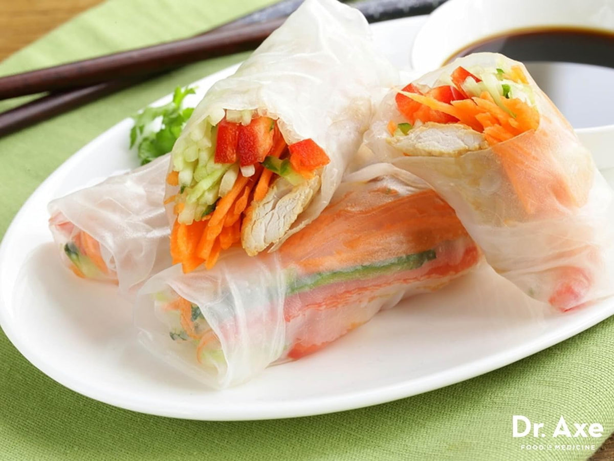 Three Ladies Brand Natural Gluten Free Spring Roll Rice Paper Wrappers - Pick your size and quantity! (10-Pack, 22cm)