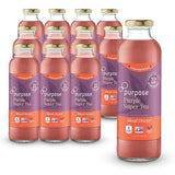 Purpose Tea, Blood Orange - Bottled Iced Tea, All Natural Brewed Organic Purple Leaves, Unsweetened, Pure, Non-GMO, High in Antioxidants