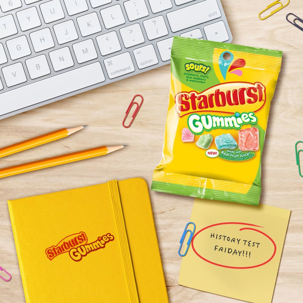 STARBURST Sour Gummies, 5 oz Bag