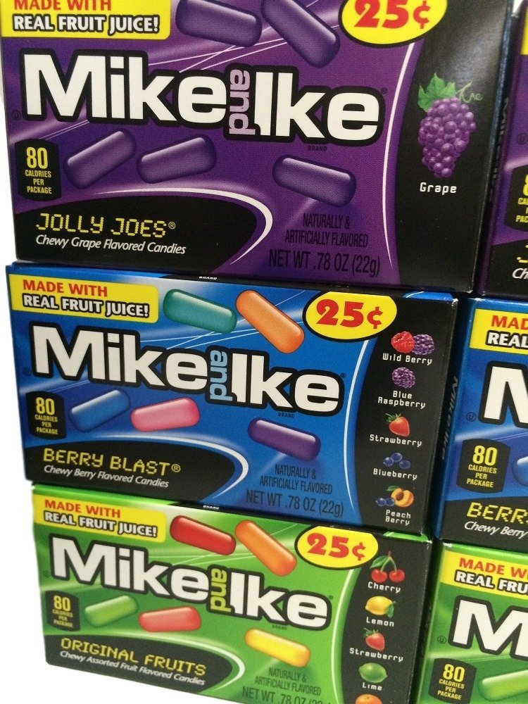 Mike and Ike Original Fruits, Jolly Joes, and Berry Blast Variety Pack .78 Ounce Boxes (30 Boxes Total - 10 of each Flavor)