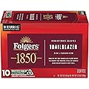 1850 by Folgers Trailblazer Medium Dark Roast Coffee, 10 Keurig K-Cup Pods