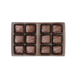 Vermont Nut Free Chocolates Boxed Chocolate Caramels (Dark Chocolate) 12-Piece, Nut-Free, Egg-Free, Kosher