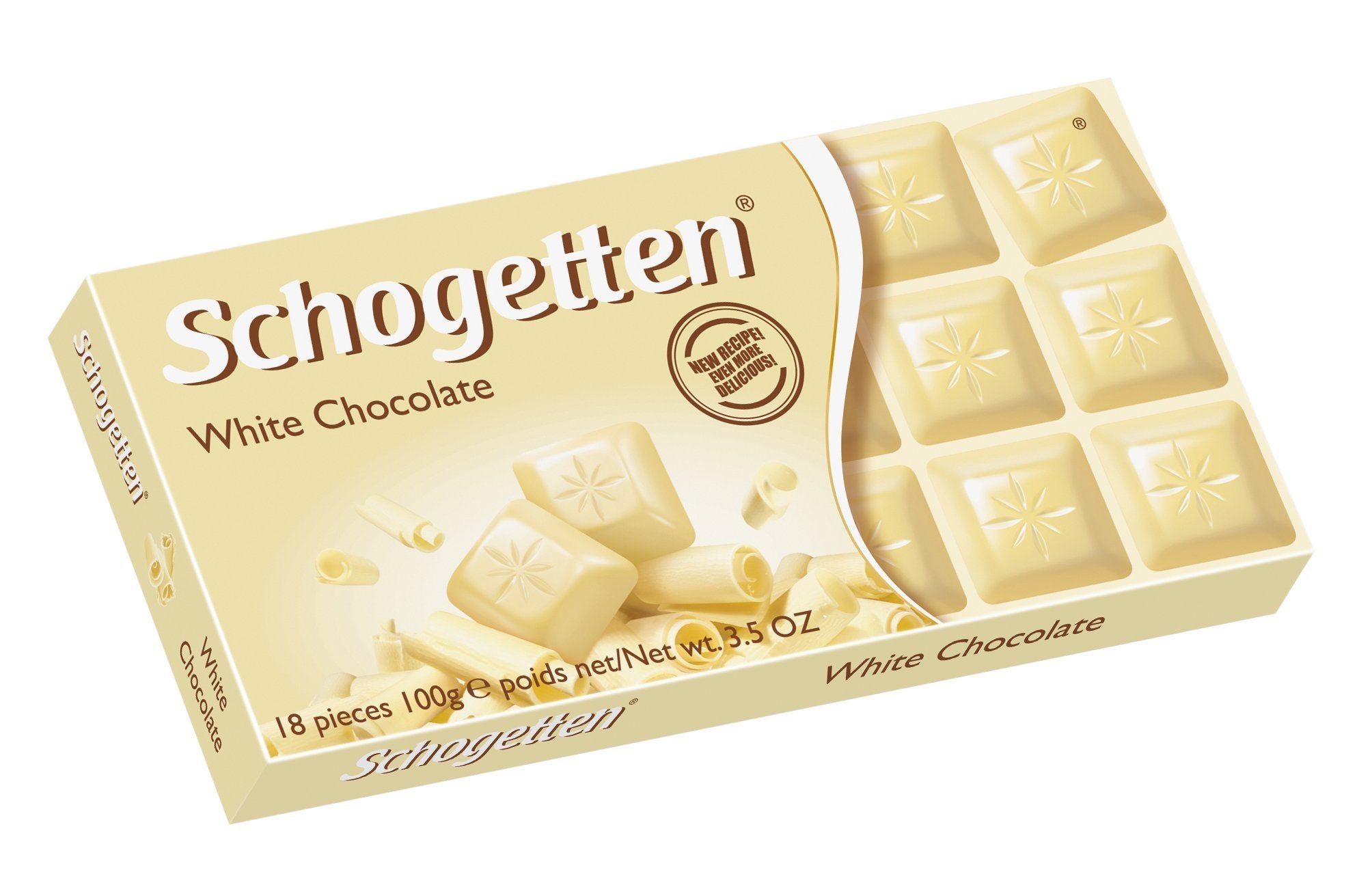 Schogetten German White Chocolate Bars, 100g/3.5oz (Pack of 6)