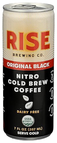 Rise Brewing Co Organic Original Black Nitro Cold Brew Coffee, 7 FZ