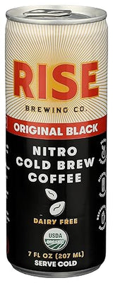 Rise Brewing Co Organic Original Black Nitro Cold Brew Coffee, 7 FZ