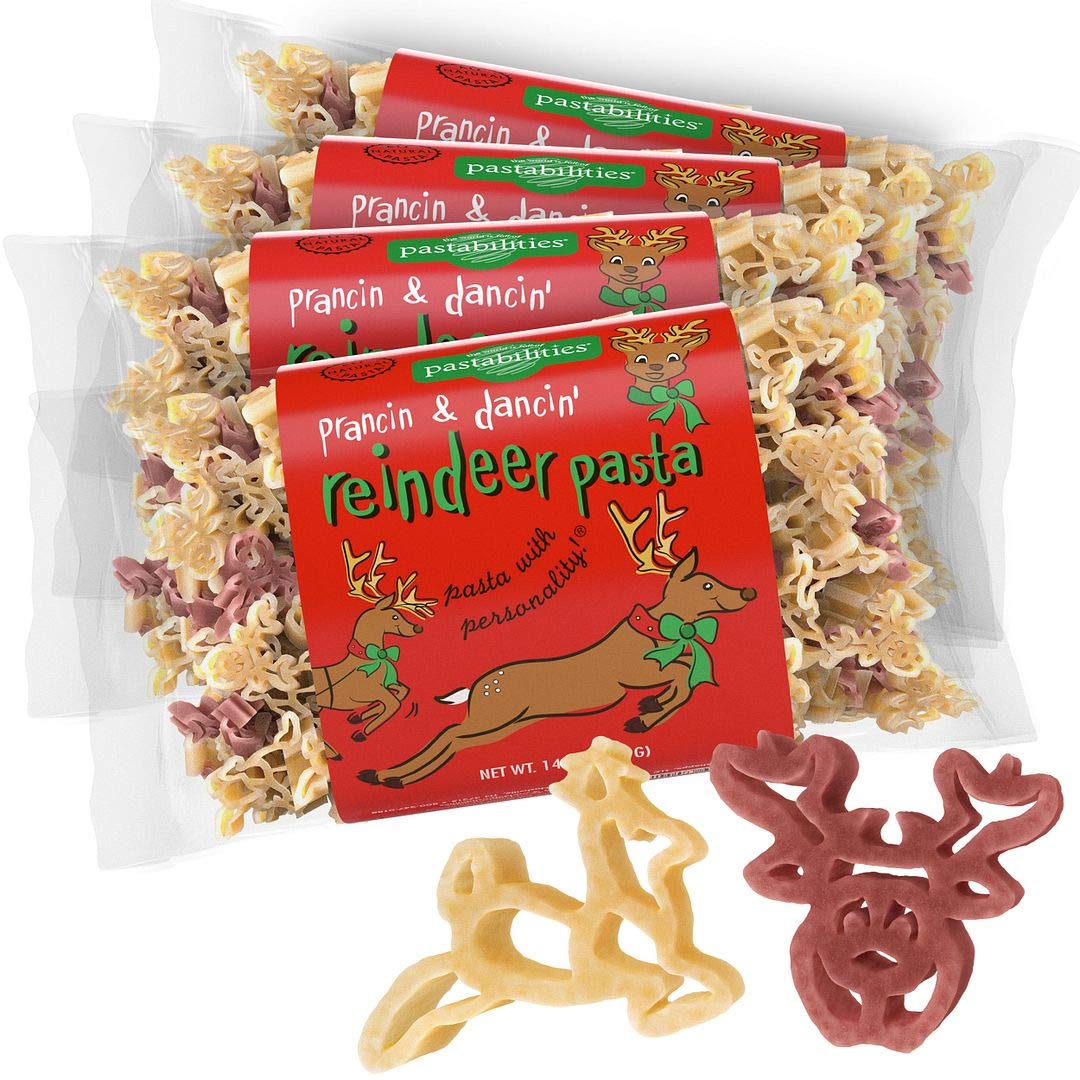 Pastabilities Fun Shaped Pasta for Kids - Reindeer Rudolph -Reindeer Christmas Holiday Theme, Non-GMO Natural Wheat Pasta, All-Natural, Kosher