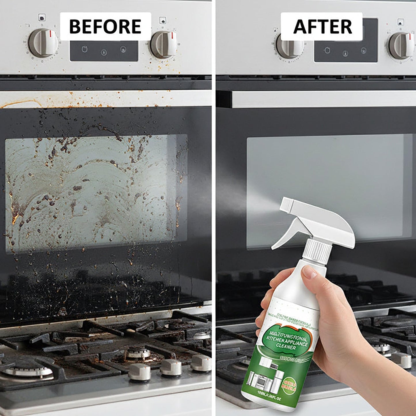 Lunkun Multi-Purpose Enzyme Foam Cleaner, Kitchen Appliance Cleaner Spray, Heavy Duty Degreaser Stain Remove, Versatile, Powerful & Perfect