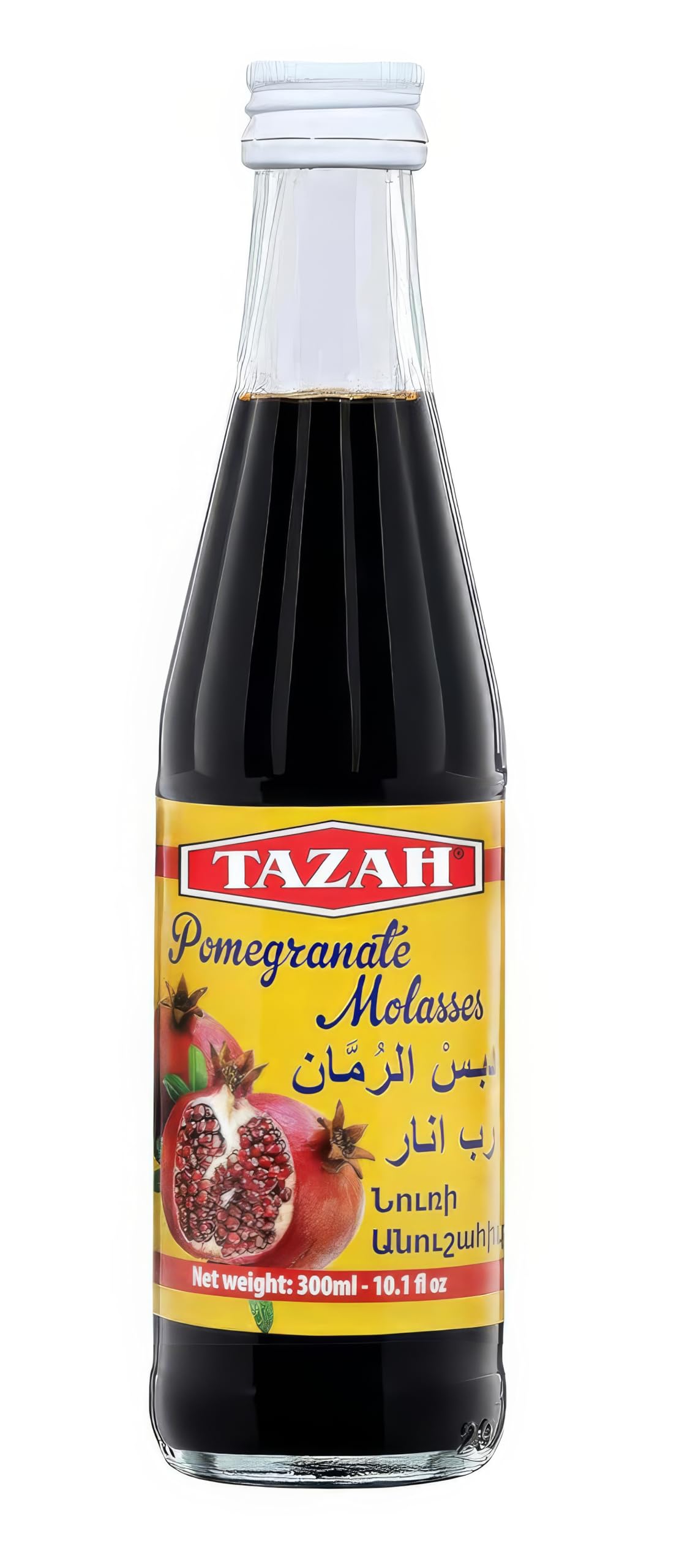 Tazah Pomegranate Molasses 10 fl oz - 300ml - No Added Sugar 100% Natural Pure Lebanese Molasses