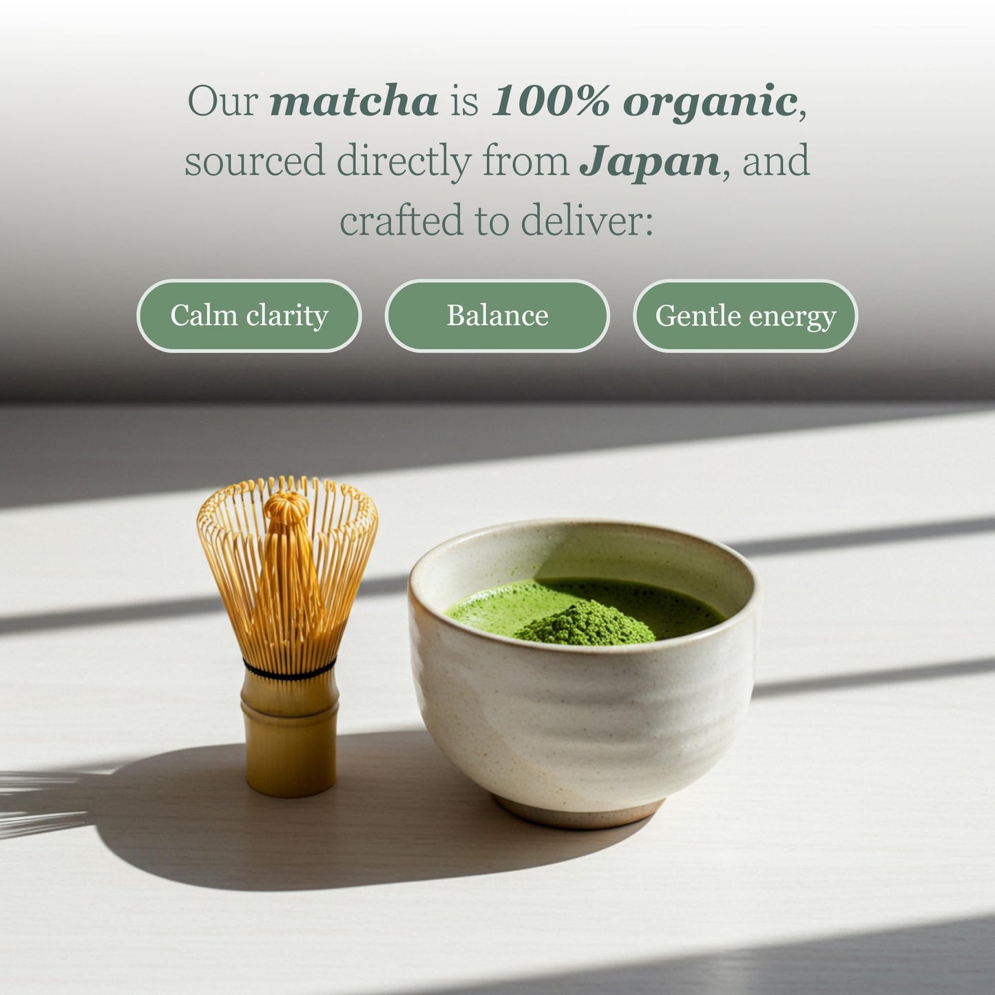 ALIGN MATCHA Ceremonial Organic Matcha - Ichibancha (First Tea) calm ritual; sourced from Japan, 50 g (?42 servings)
