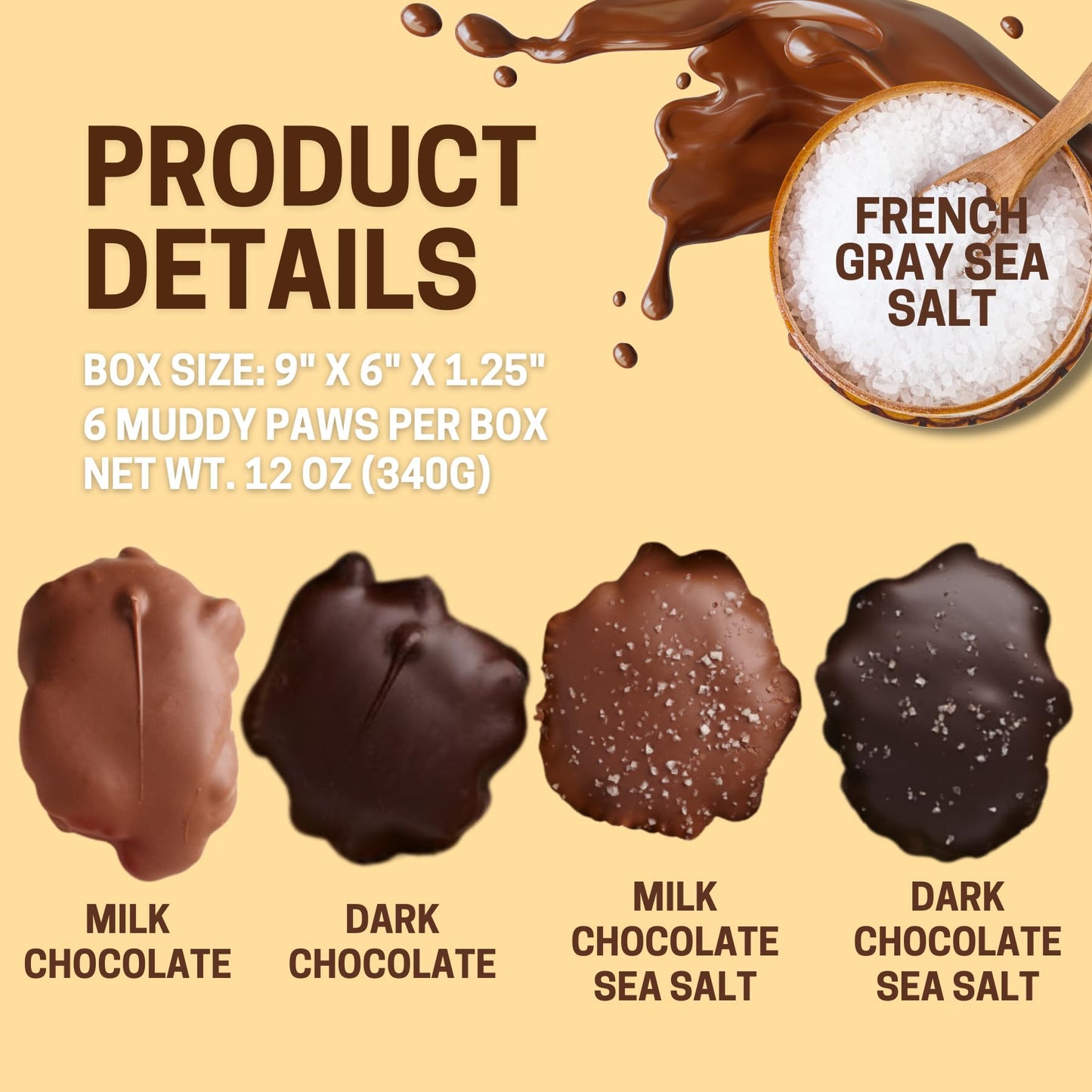 Milk Chocolate Salted Pecan Caramel Patties Muddy Paws