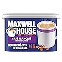 Maxwell House Instant Cafe-Style Beverage Mix, Easy to Prepare, 1 Canister, for Quick Morning Coffee or Afternoon Treat, Cafe Francais, Kosher Dairy