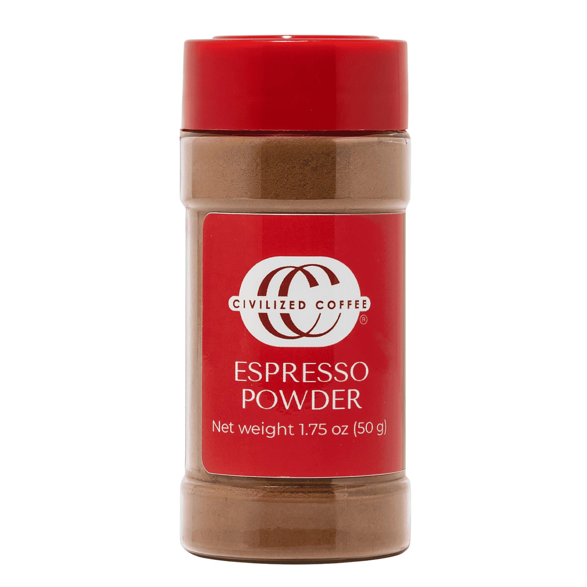 Civilized Coffee Espresso Powder - Premium Colombian Coffee for Baking, Desserts & Smoothies, Non-GMO, Medium Roast, Fine Ground (1.75 oz)