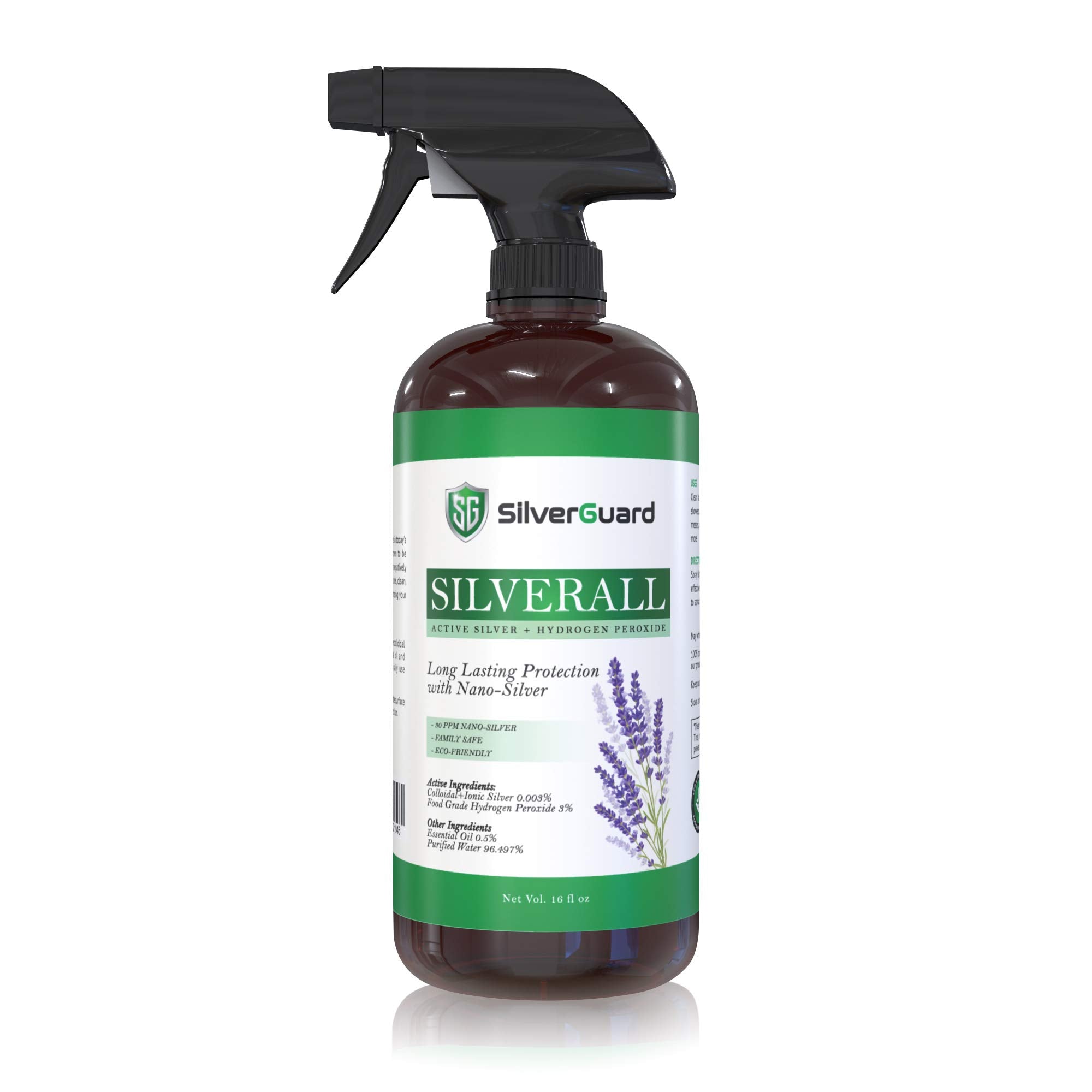 SilverGuard SilverAll Enhanced Hydrogen Peroxide Cleaner + Active Silver | All Purpose Cleaner with Long-Lasting Protective Silver Shield | Food Grade