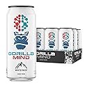Gorilla Mind Energy Drink | Unmatched Energy · Amplified Focus | N-Acetyl-L-Tyrosine, Alpha-GPC, 200mg Caffeine, Uridine, Saffron | 0 Sugar Or