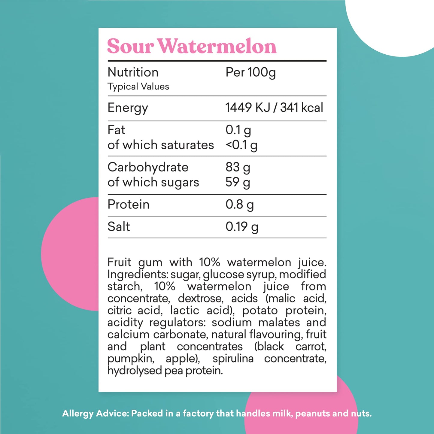 CANDY KITTENS Sour Watermelon Sweets, 140 GR