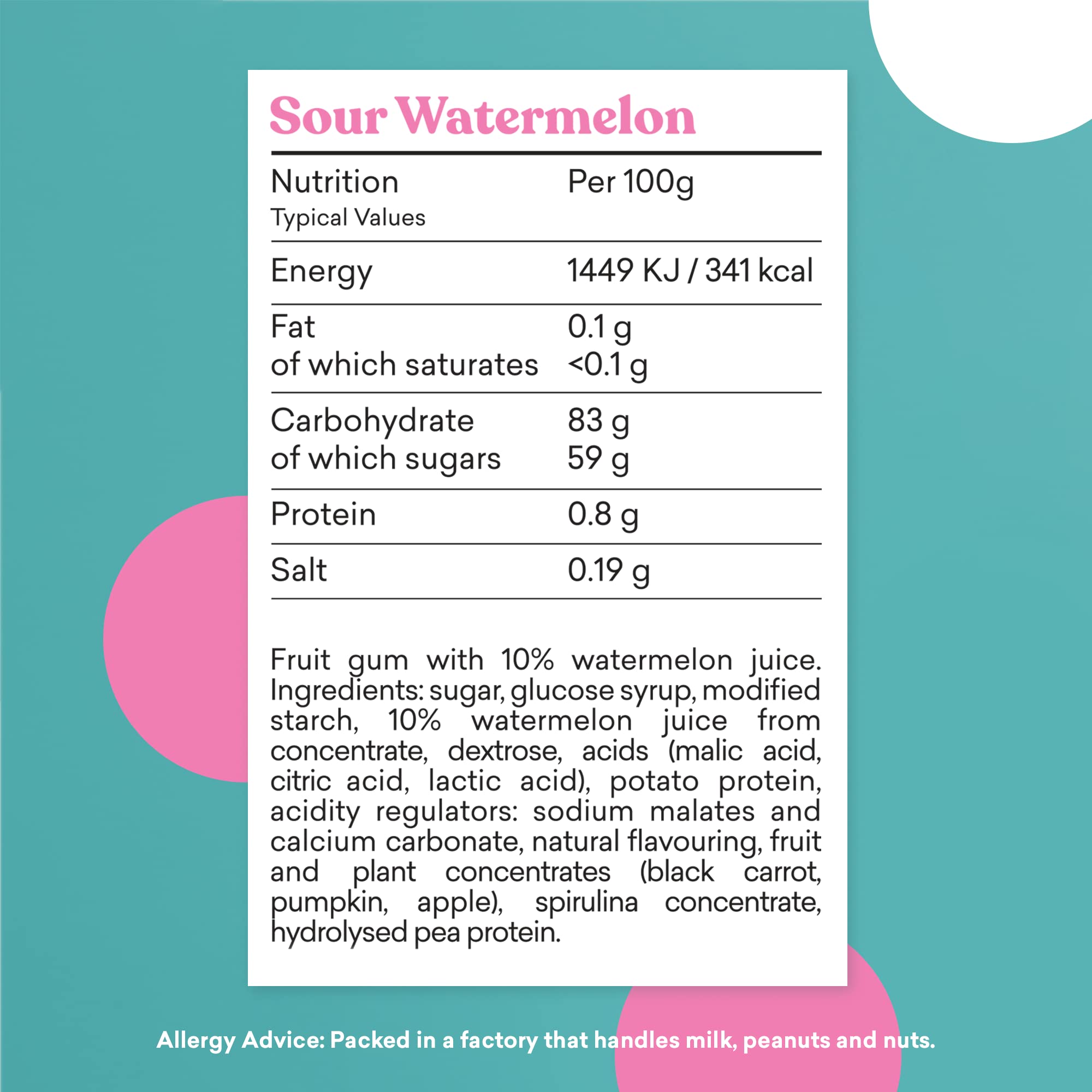 CANDY KITTENS Sour Watermelon Sweets, 140 GR