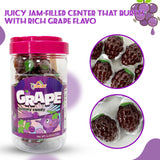 Apexy Grape Gummy Gummies - with Fruity Liquid Center Gummy Candy for Halloween, Birthday, Trick Or Treat, Party Candy - Jelly Filled Gummies, Fat