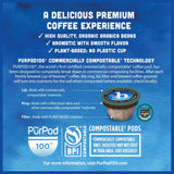 beaniac Organic Kickstarter Colombian, Medium Light Roast, Single Serve Compostable K Cup Coffee Pods, Organic Arabica Coffee, Keurig Brewer