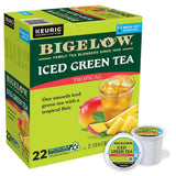 Bigelow Tropical Iced Green Tea, K-Cup, 0.10 oz, 22/Box