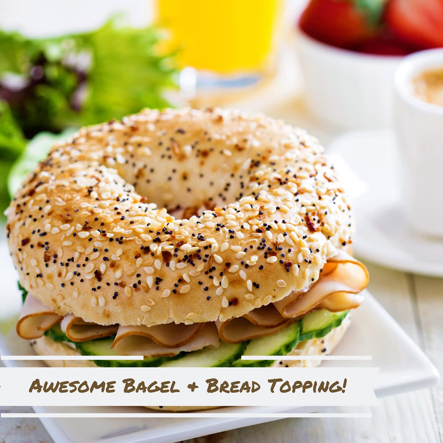 Everything Bagel Seasoning Blend by It's Delish, 5 Lbs Bulk Bag - Premium All Natural Bagel Spice Seasoning Mix With Sea Salt for Bagels, Buns, Bread