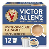 Victor Allen's Coffee White Chocolate Caramel Cappuccino, 12 Count, Single Serve Coffee Pods for Keurig K-Cup Brewers
