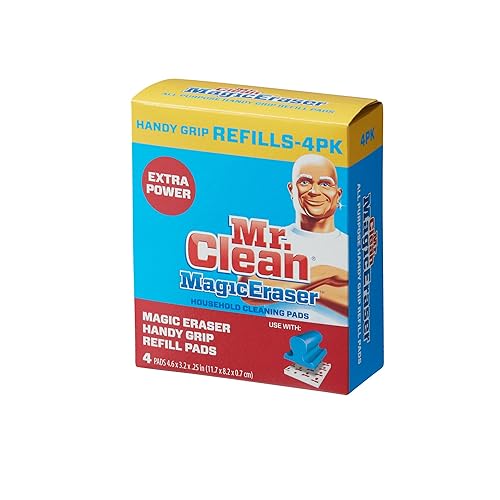 Mr. Clean Magic Eraser Handy-Grip All Purpose Refill Pads, White (Pack of 4)
