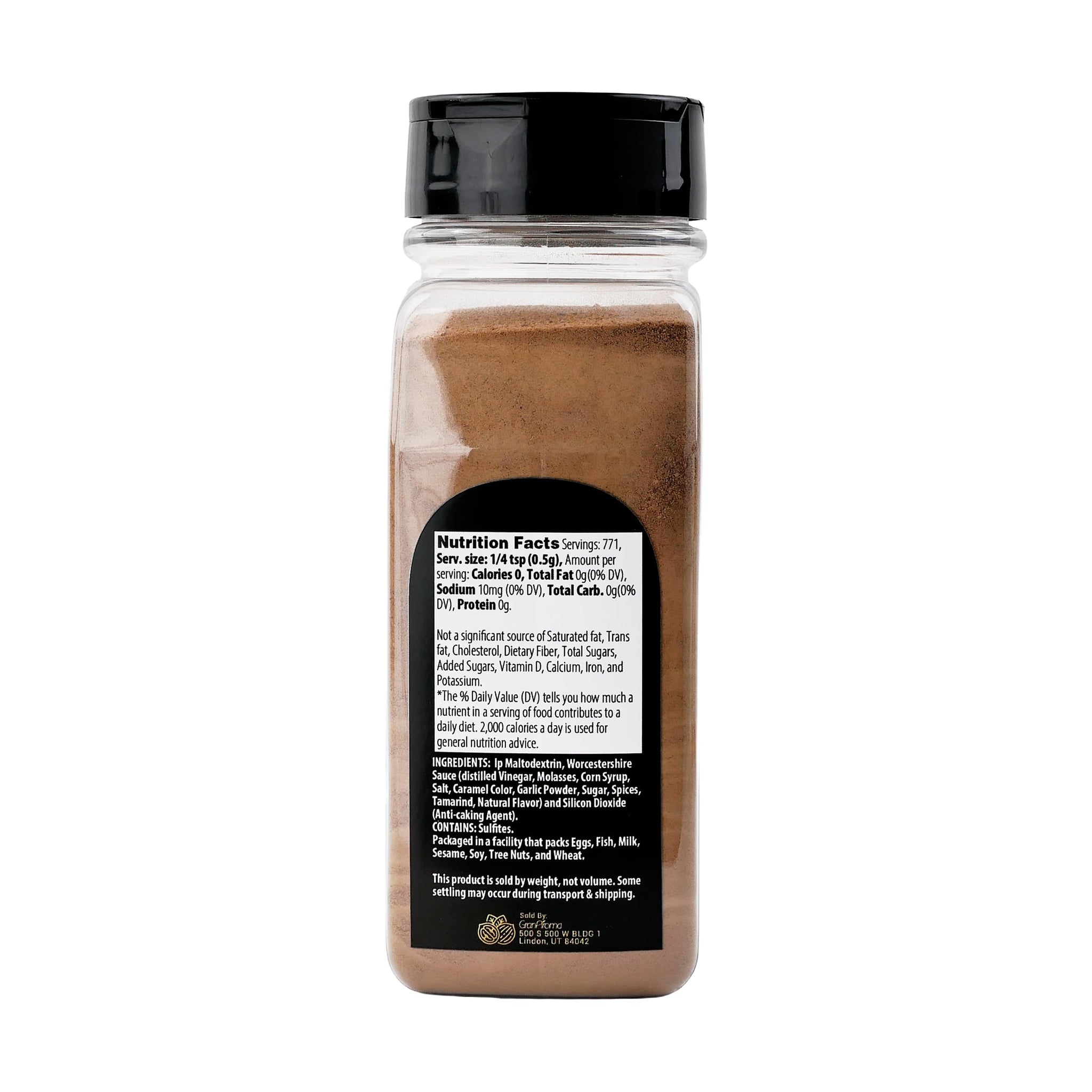 GranAroma Worcestershire Sauce Powder, Savory & Tangy, Seasoning for Marinades, Soups, and Grilled Meats (13.6 Ounce)