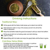 Organic Yerba Mate Loose Leaf Tea - Unsmoked Traditional South American Mate - Natural Energy & Focus - USDA Certified - Premium Aged Leaves - 14 oz.