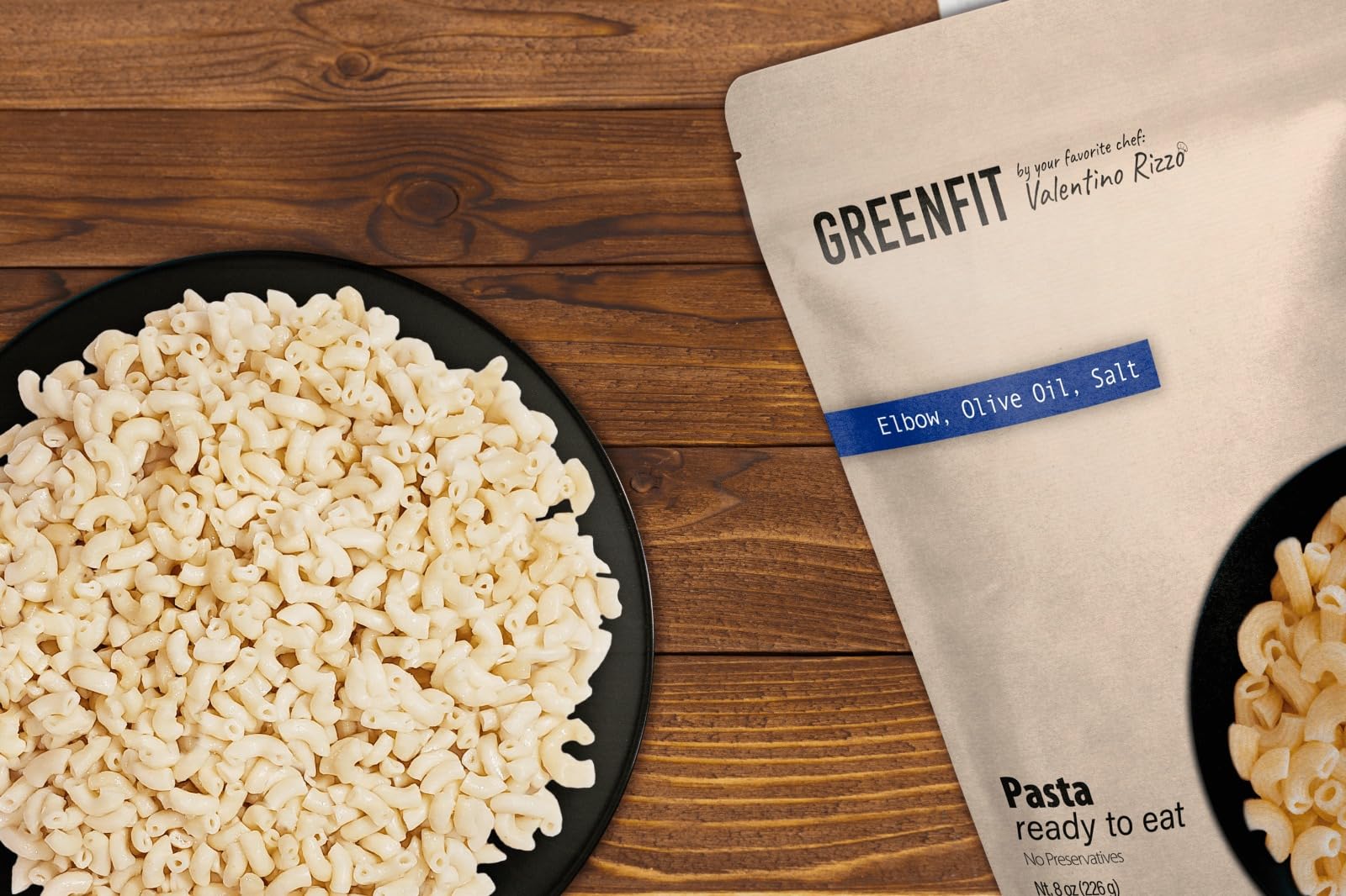 Greenfit Premium Ready to Eat Pasta | Simple, Clean ingredients | Microwavable | Elbow Shape | Glyphosate Free | (8 Ounce - Pack of 6)