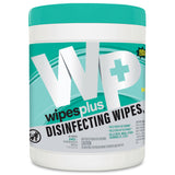 WIPESPLUS Disinfecting Surface Wipes Canister Bleach Free with Lemon Scent for Home and Business, 240 Count