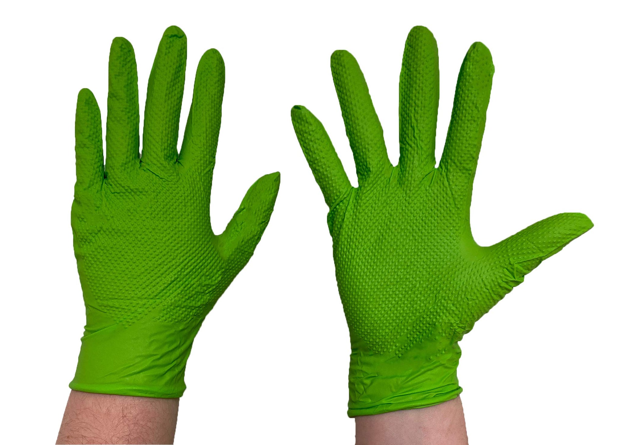 Golden Protective Services Outlet The Green Diesel, Powder Free Green Nitrile Gloves, Ambidextrous, 8 Mil, Diamond Textured, Sizes M-XXL, Sold by Box