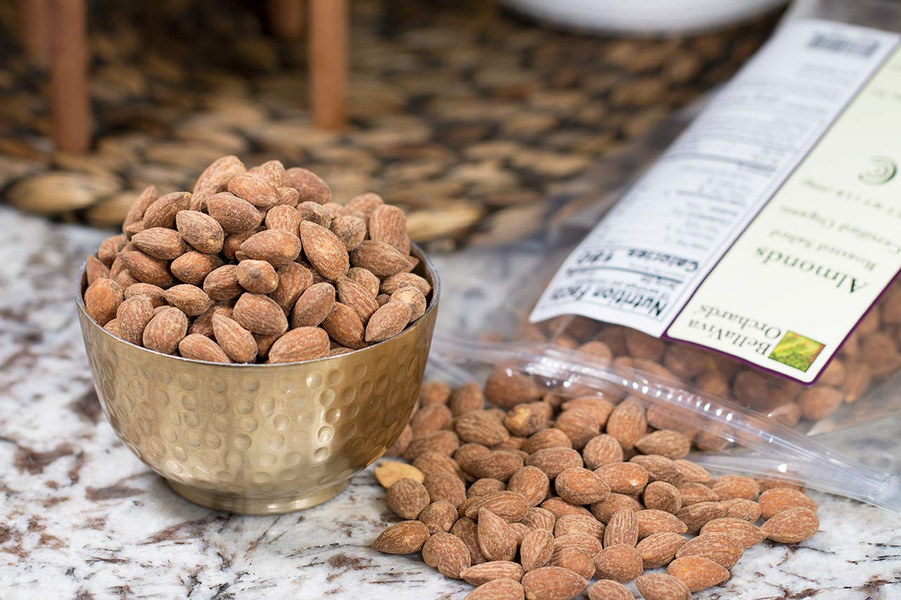 Bella Viva Orchards Organic Roasted Salted Almonds, 1lb of Organic Roasted Salted Almonds