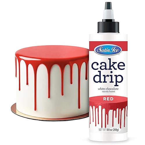 Satin Ice Cake Drip, Red, 8.8 Ounce