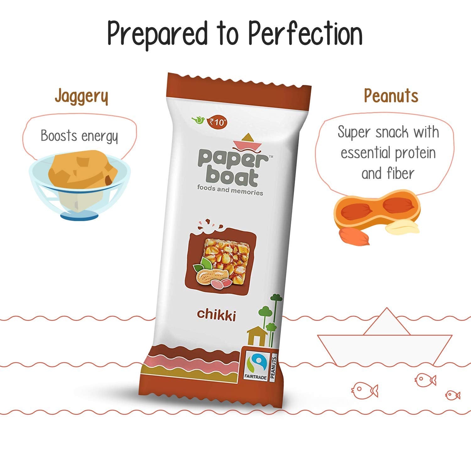 Paper Boat Chikki, Peanut Bar, No Added Preservatives and Colours (Pack of 30, 28g Each)