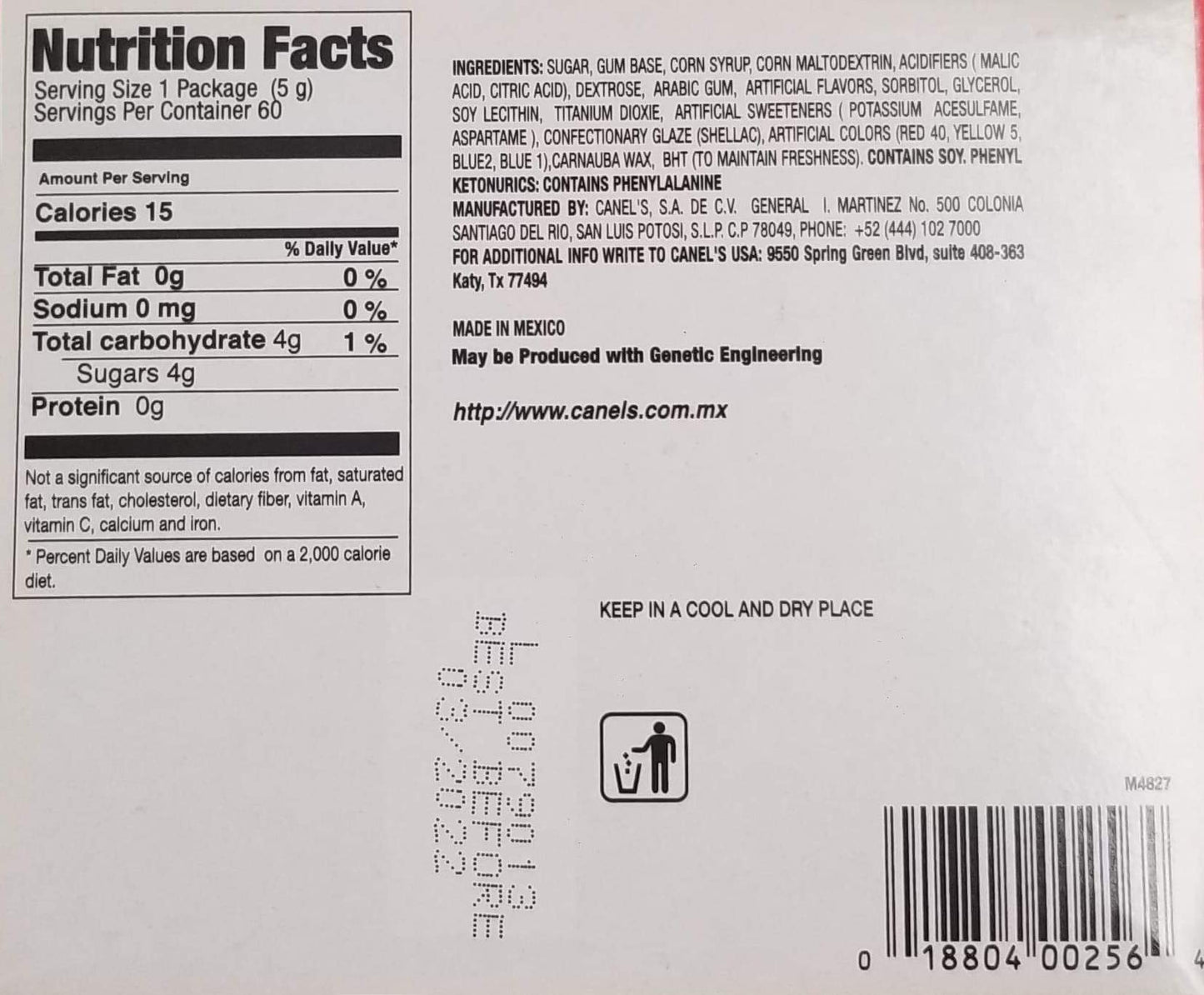 Wholesale Canels Gum 4pc Fruit 60ct - PACK OF 3