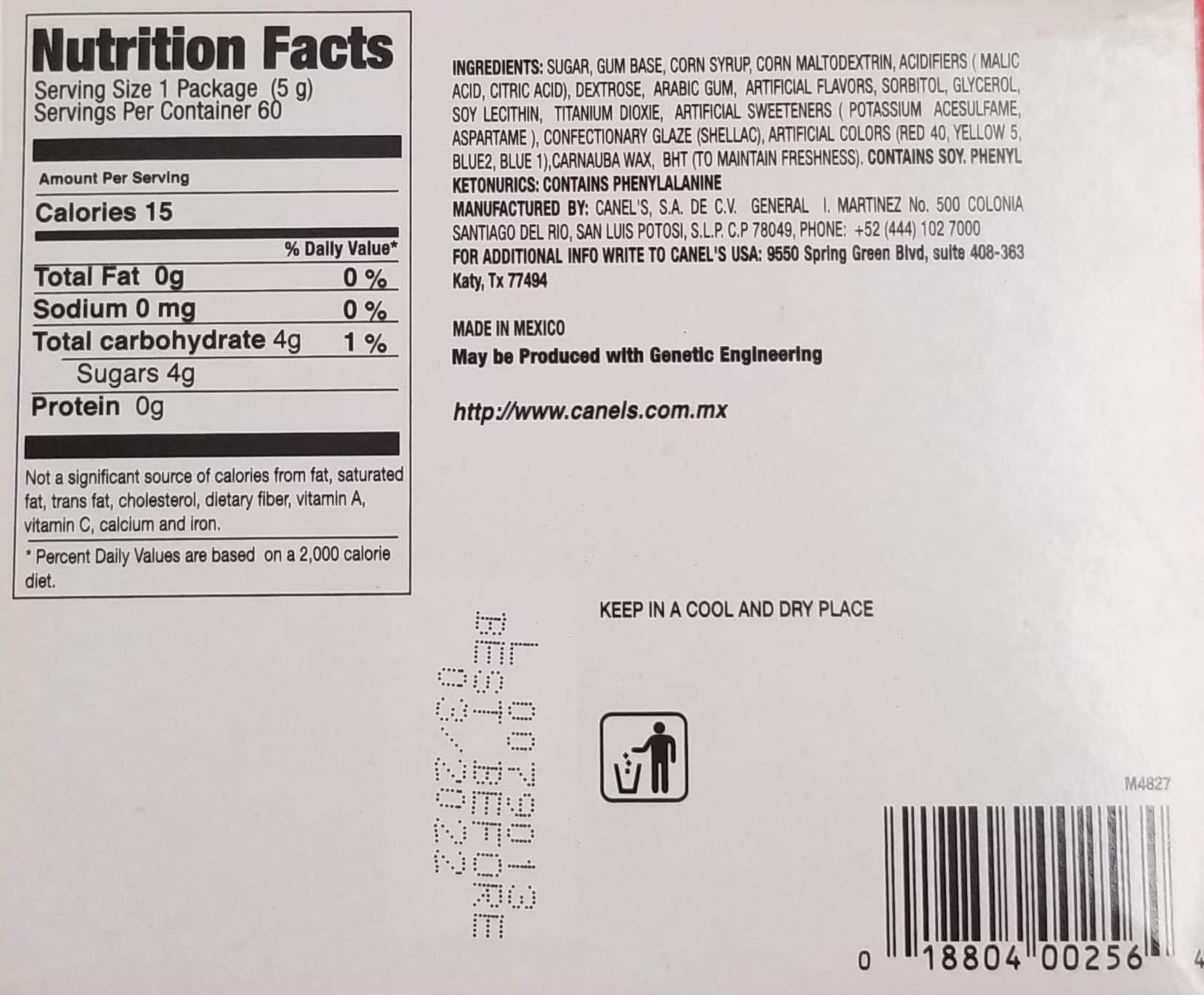 Wholesale Canels Gum 4pc Fruit 60ct - PACK OF 3