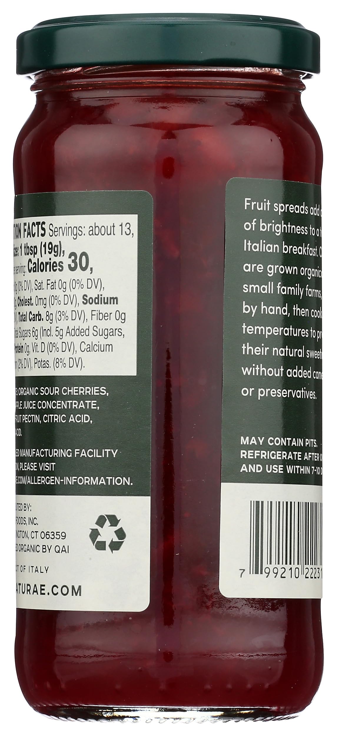 Sour Cherry Organic Fruit Spread - 9 oz