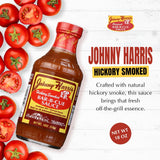 Johnny Harris Hickory Smoked Bar-B-Cue Sauce, Authentic Hickory Smoke BBQ Sauce, Hickory Grilling, Smoked Pork Barbecue Condiment, Gluten-Free