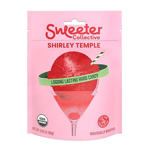Sweeter Collective Hard Candy, Organic & Long-Lasting 15 Pops 2.82 oz - Shirley Temple