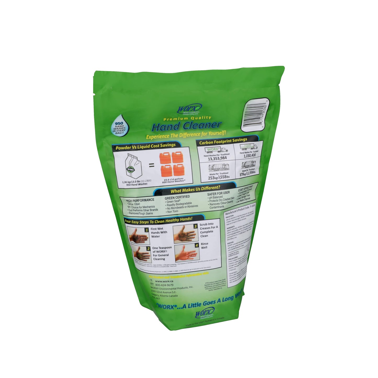 WORX Biodegradable Hand Cleaner 3 lb Stand-Up Pouch (3 Pound)