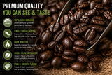 Organic Mexican Coffee Beans - Dark Roast Whole Bean Arabica - 32oz Premium Single Origin - Smoky Aroma & Dark Chocolate Notes - Gourmet Coffee