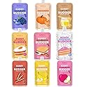 BUDDY BUDDER Dog Peanut Butter, 9 Pack Mixed Flavors, 4oz Pouches Dog Peanut Butter, Made in USA