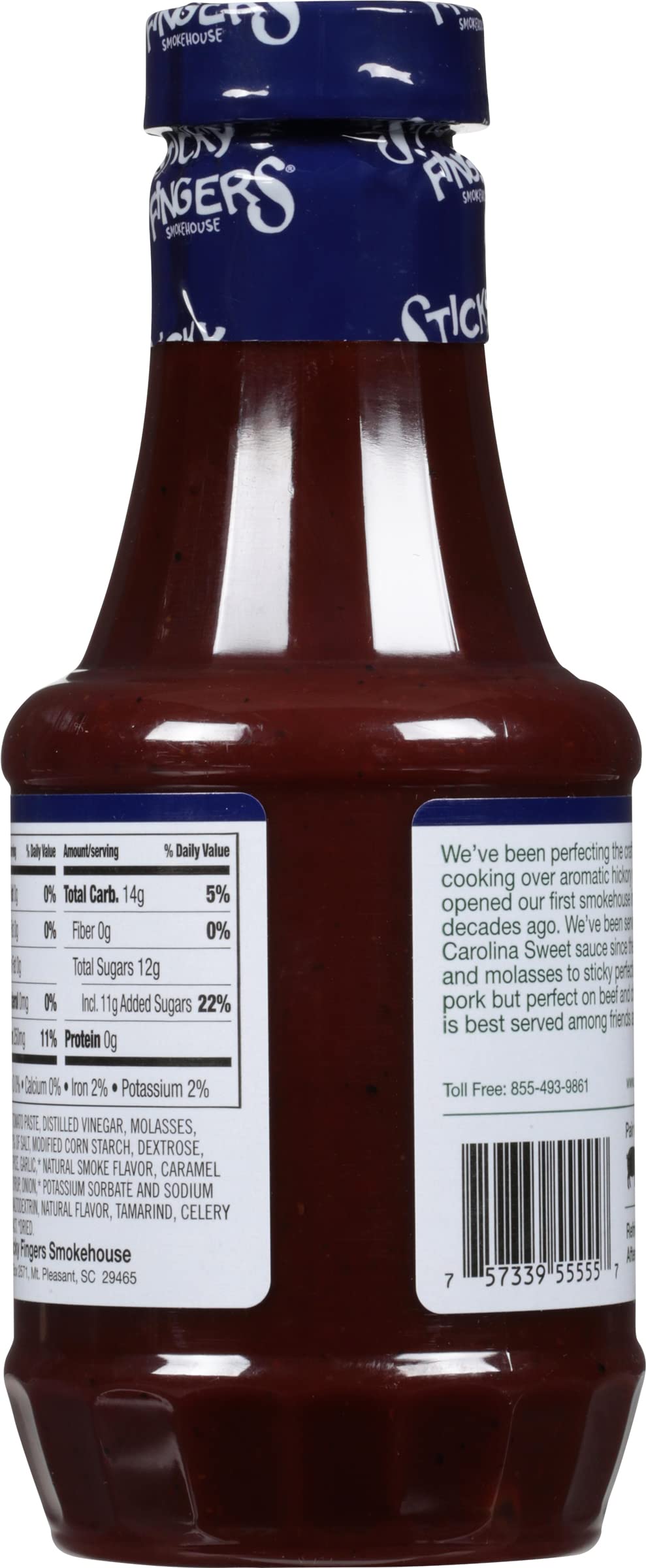 Sticky Fingers Smokehouse Carolina Sweet Barbecue Sauce, 18 Ounce (Pack of 2)
