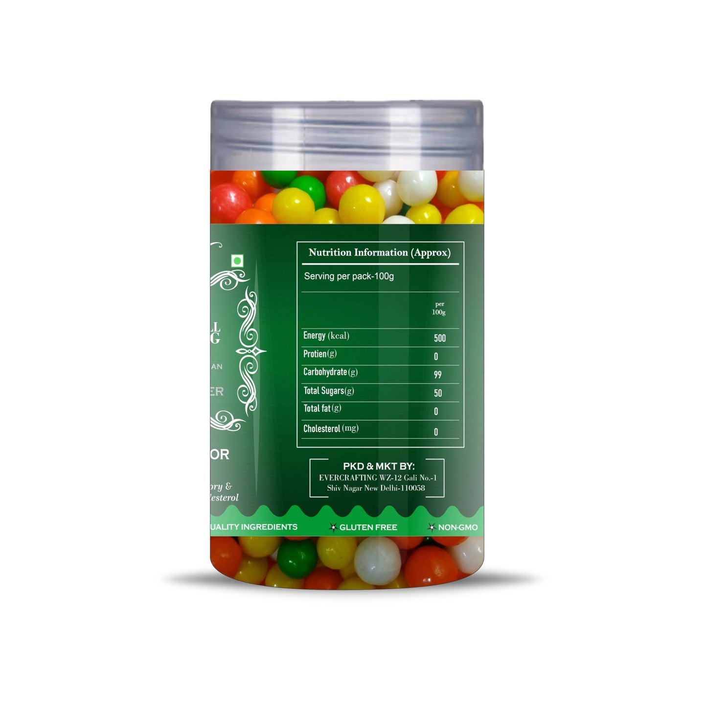 Blessfull Healing Multi Color Ball 5 Oz(Ounce) Airtight Container With Spoon