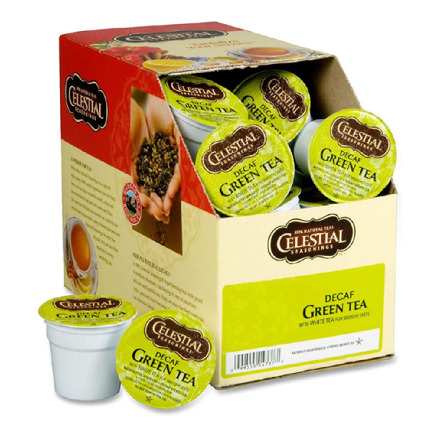 Celestial Seasonings Decaf Green Tea, K-Cup Portion Pack for Keurig K-Cup Brewers, 24-Count