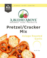 A Blend Above Cracker Seasoning Mix, Best Sellers - Cheddar Bacon, Spinach Parmesan, Hickory Bacon, Asiago Roasted Garlic, and Creme Brulee