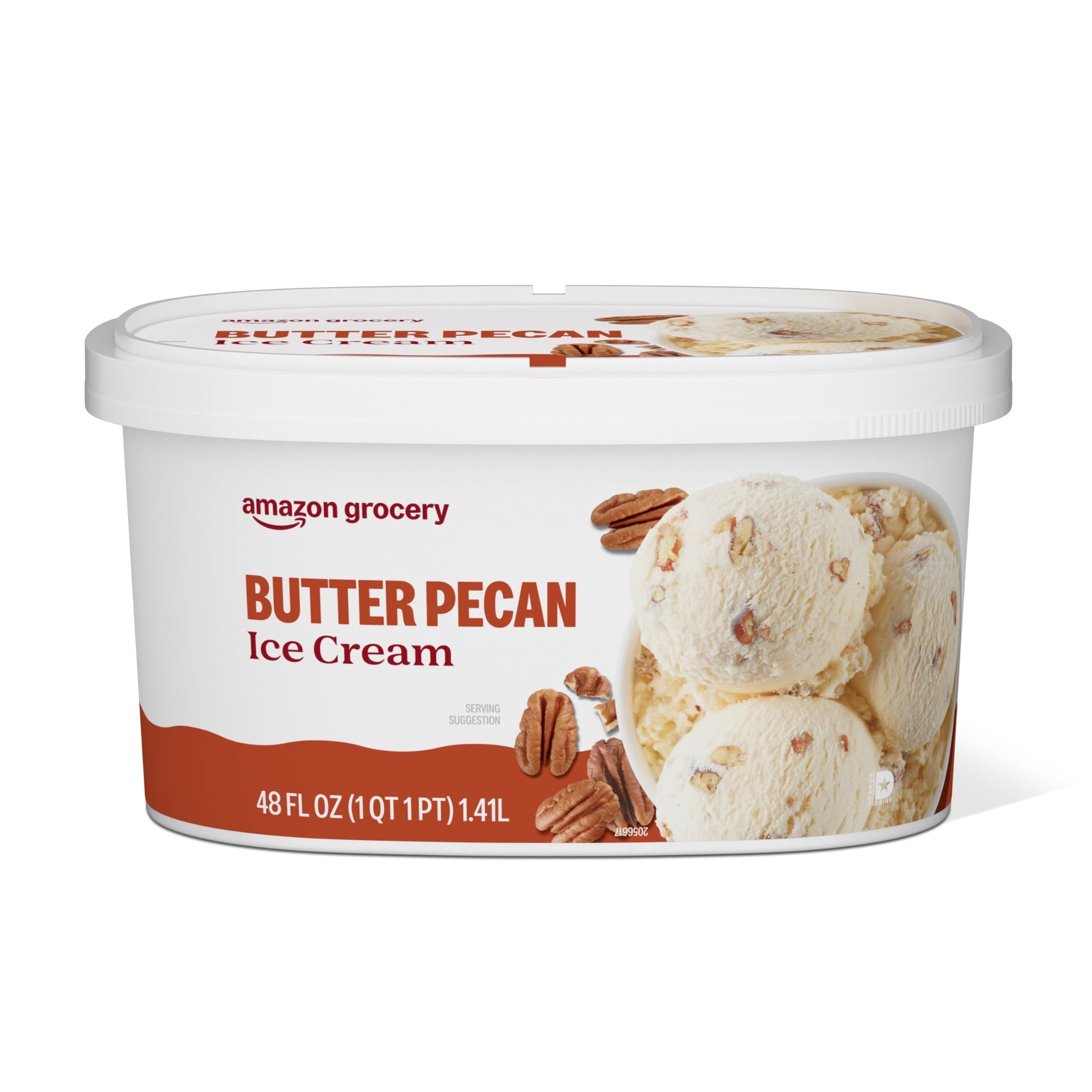 Amazon Grocery, Butter Pecan Ice Cream, 48 Fl Oz